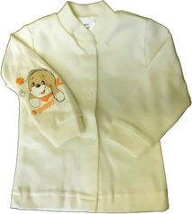 Kabátek kojenecký bavlna - PEJSEK smetanový - vel.50 - obrázek 1