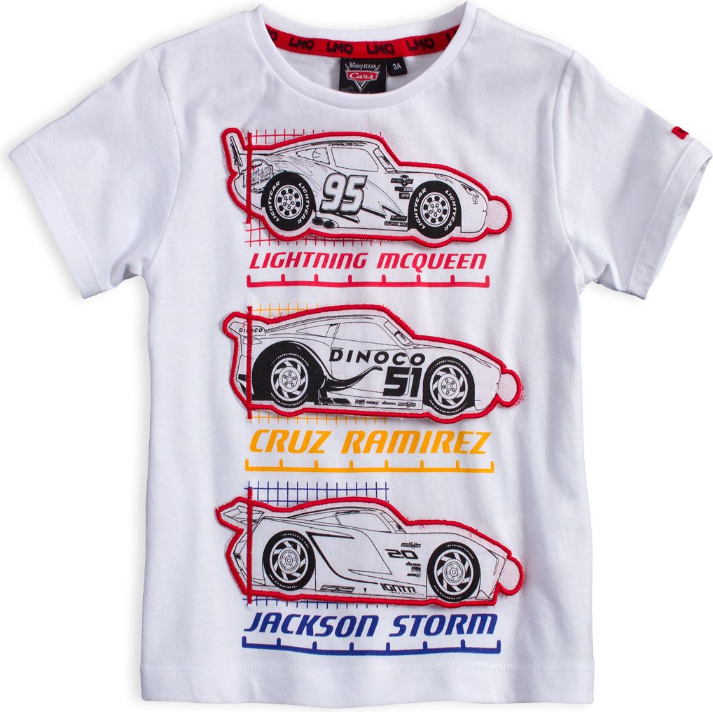 Chlapecké tričko DISNEY CARS McQUEEN bílé Velikost: 98 - obrázek 1