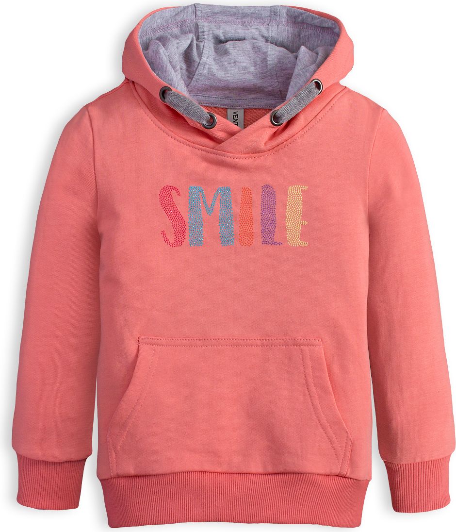 Dívčí mikina VENERE SMILE růžová Velikost: 98 - obrázek 1