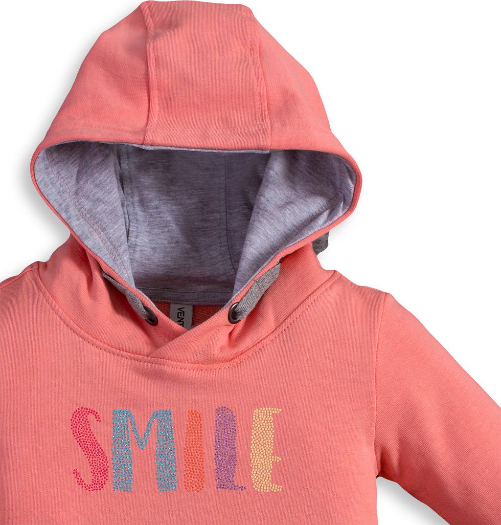 Dívčí mikina VENERE SMILE růžová Velikost: 98 - obrázek 5