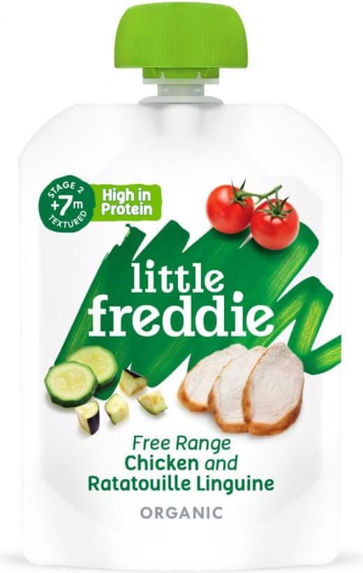 Little Freddie Linguine s kuřecím masem z volného chovu a ratatouille 6 x 130g - obrázek 1