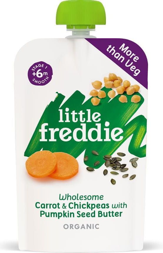 Little Freddie Zdravá zeleninová směs z mrkve, cizrny a másla z dýňových semínek 6 x 120g - obrázek 1