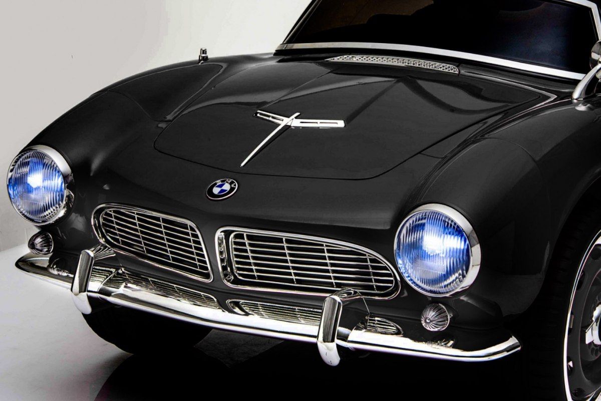 Elektrické autíčko BMW 507 Retro - zelené - obrázek 8
