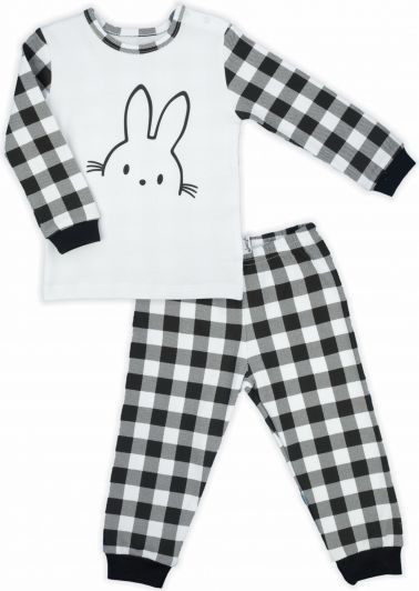 Nicol Nicol dětské pyžamo Nicol Bunny kárko - černobílé, vel. 104 - obrázek 1