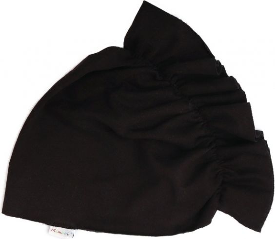 Mamatti Mamatti Bavlněná  dětská čepice - turban, černý - obrázek 1