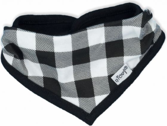 Nicol NICOL Bavlněný šátek na krk Bunny kárko - černobílé - obrázek 1