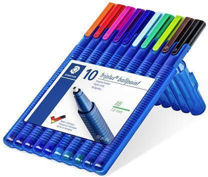 Kuličkové pero "Design Journey Triplus", sada 10 barev, 1,6 mm, STAEDTLER, box 10 ks - obrázek 1