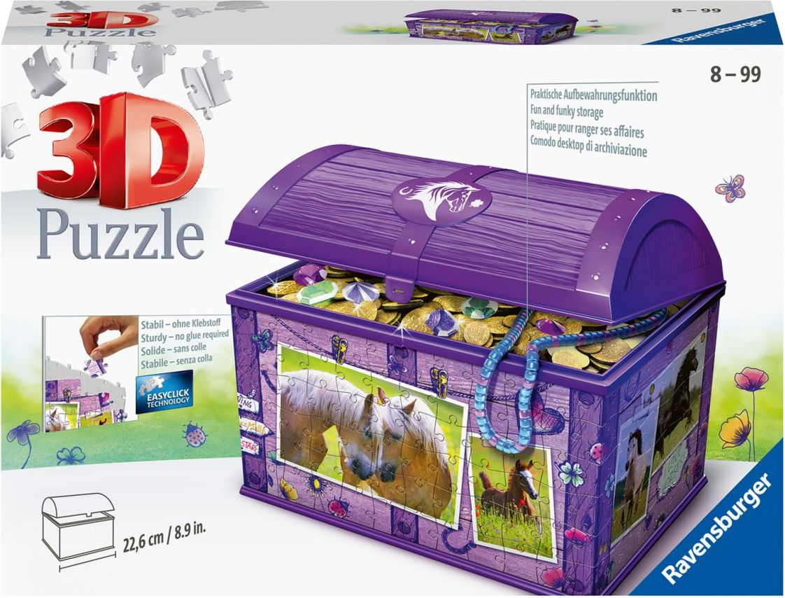 Ravensburger 3D puzzle 111732 Úložná krabice s víkem Kůň 216 dílků - obrázek 1