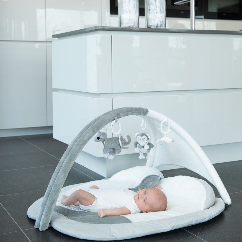 Hrací deka s hrazdičkou Bo Jungle B-Play Gym Apple Grey 2020 - obrázek 2