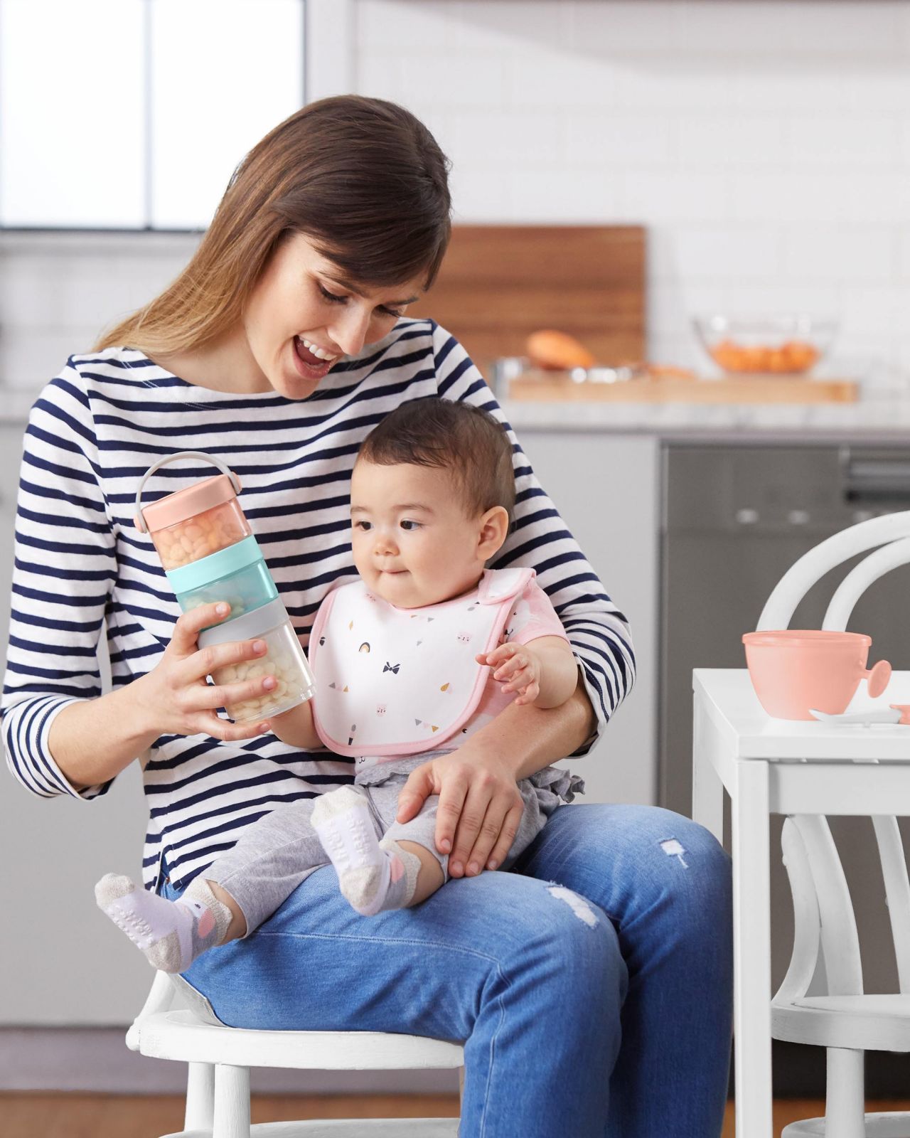 Skip Hop Sada 3 nádob na jídlo cestovní Coral/Teal - obrázek 8