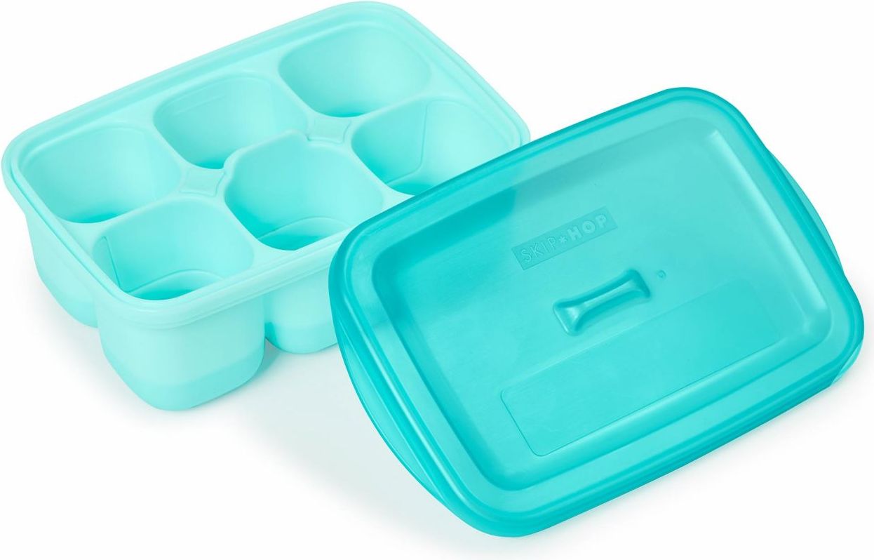 Skip Hop Nádobky na uskladnění jídla s flexibilním dnem Easy Fill Grey, Teal 12 porcí x 60ml - obrázek 3