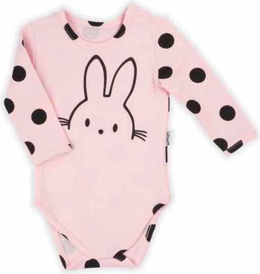 Nicol Body dlouhý rukáv Bunny puntík - světle růžové, vel. 86 - obrázek 1
