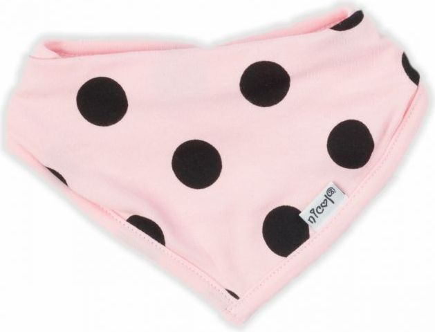 Nicol NICOL Bavlněný šátek na krk Bunny puntík - světle růžový - obrázek 1