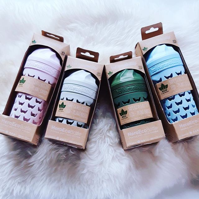 HeroEcoBottle skleněná kojenecká eko láhev 220 ml, šedá - obrázek 3