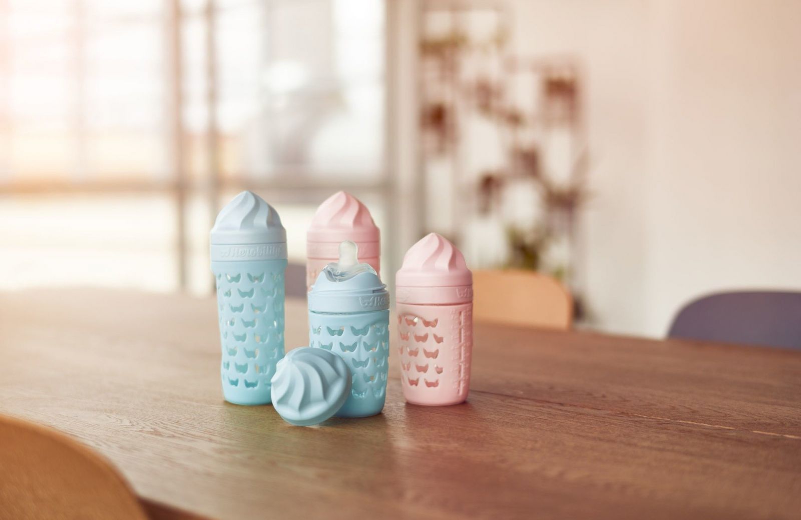 HeroEcoBottle skleněná kojenecká eko láhev 220 ml, šedá - obrázek 5