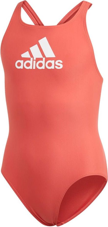 Adidas dívčí plavky YA BOS SUIT 92 červená - obrázek 1