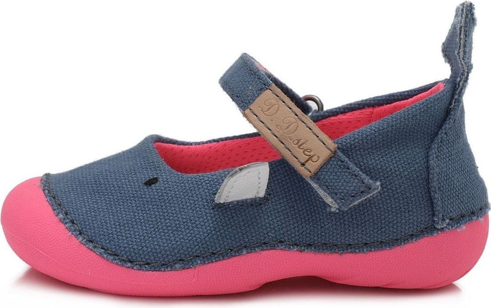 D-D-step dívčí plátěná obuv C015-240 21 modrá - obrázek 1