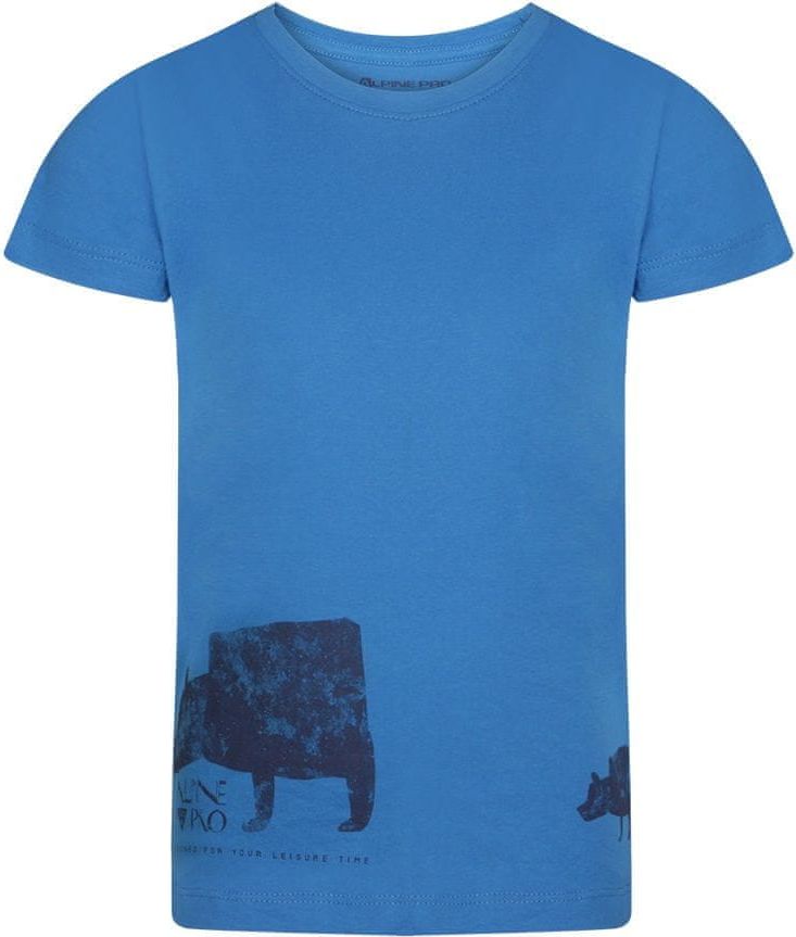 ALPINE PRO chlapecké triko NEJO 2 116 - 122, modrá - obrázek 1