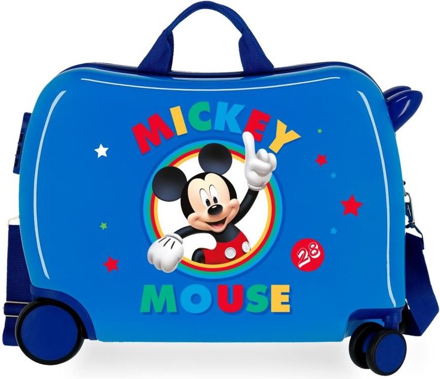 JOUMMABAGS Dětský kufřík Mickey Circle Blue MAXI ABS plast, objem 34 l - obrázek 1