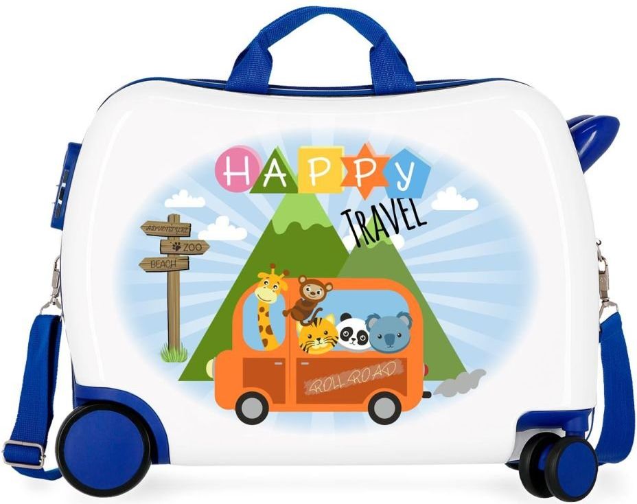 JOUMMABAGS Dětský kufřík Roll Road Little Me Happy MAXI ABS plast, objem 34 l - obrázek 1