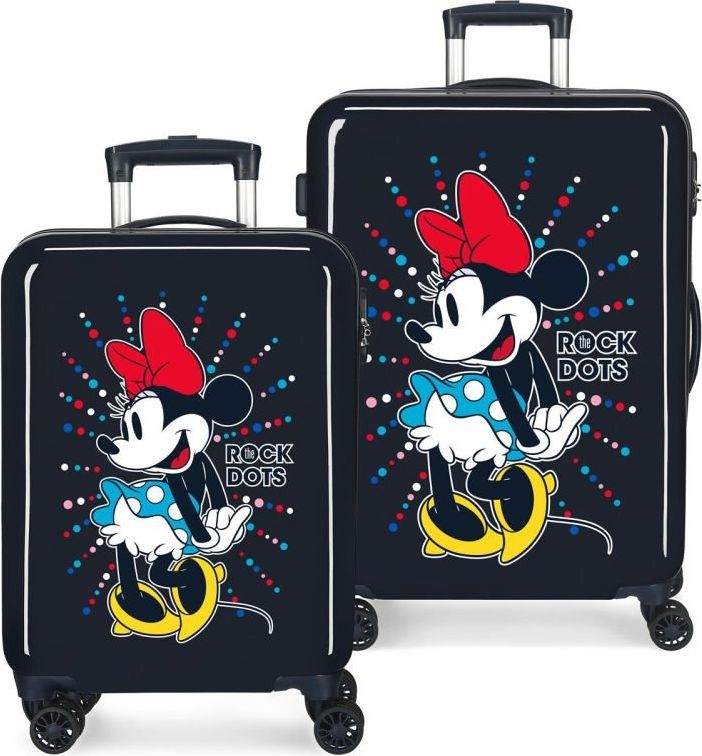 JOUMMABAGS ABS Cestovní kufry Minnie Rock Dots Blue ABS plast, objem 34 l, 70l - obrázek 1