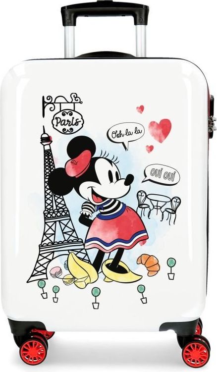 JOUMMABAGS ABS Cestovní kufr Minnie Around the World Paris Red ABS plast, objem 34 l - obrázek 1