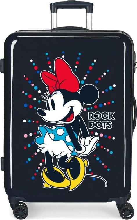 JOUMMABAGS ABS Cestovní kufr Minnie Rock Dots Blue ABS plast, objem 70 l - obrázek 1