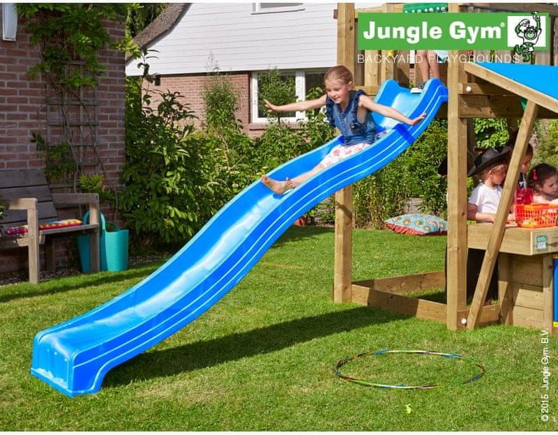 Jungle Gym Modrá plastová skluzavka dlouhá 265 cm. - obrázek 1