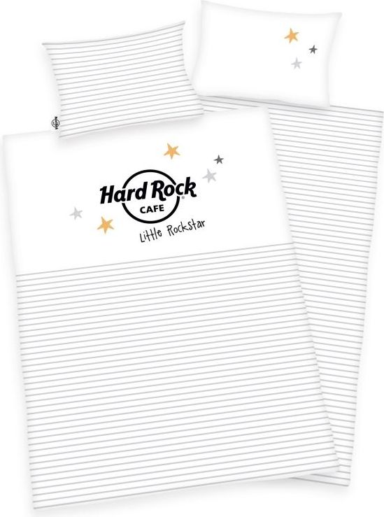 HERDING Povlečení do postýlky Hard Rock Café Bio Bavlna Bio Bavlna, 100/135, 40/60 cm - obrázek 1