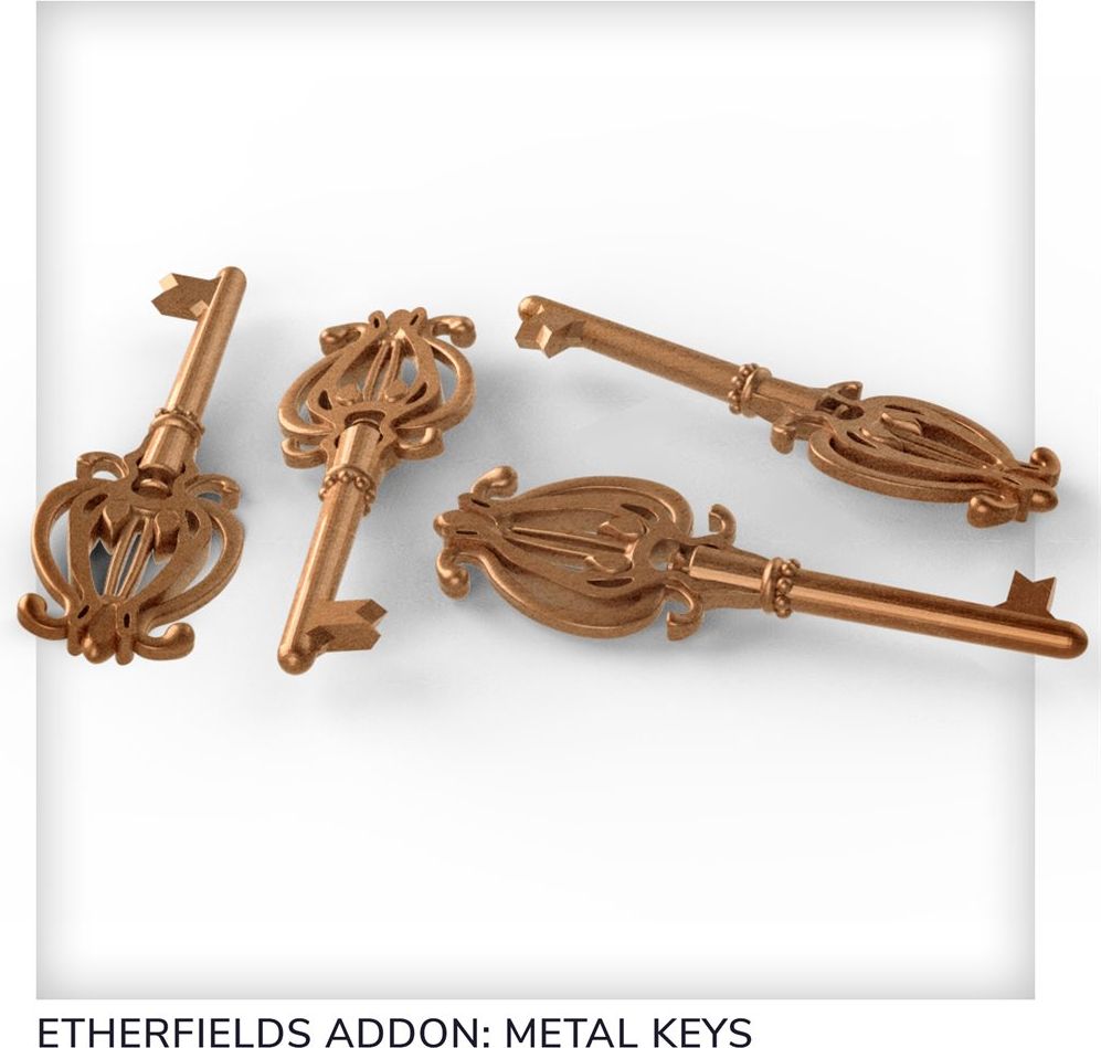Awaken Realms Etherfields - 4 Metal Keys - obrázek 1