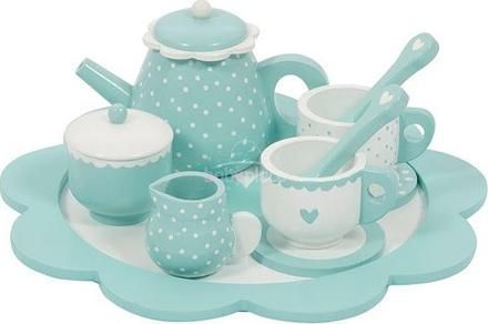 Tiamo LITTLE DUTCH Dřevěný čajový set/nádobíčko MINT - obrázek 1