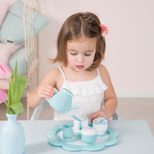 Tiamo LITTLE DUTCH Dřevěný čajový set/nádobíčko MINT - obrázek 4