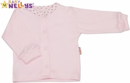 Bavlněná košilka Baby Nellys® PUNTÍKY - sv. růžový/sv. šedé puntíky - obrázek 1