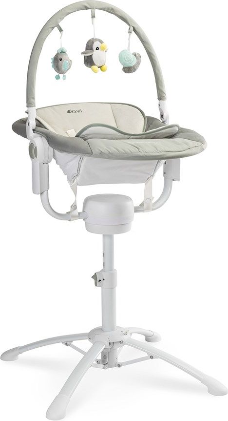 Dětská jídelní židlička 3v1 Caretero Kivi grey - obrázek 3