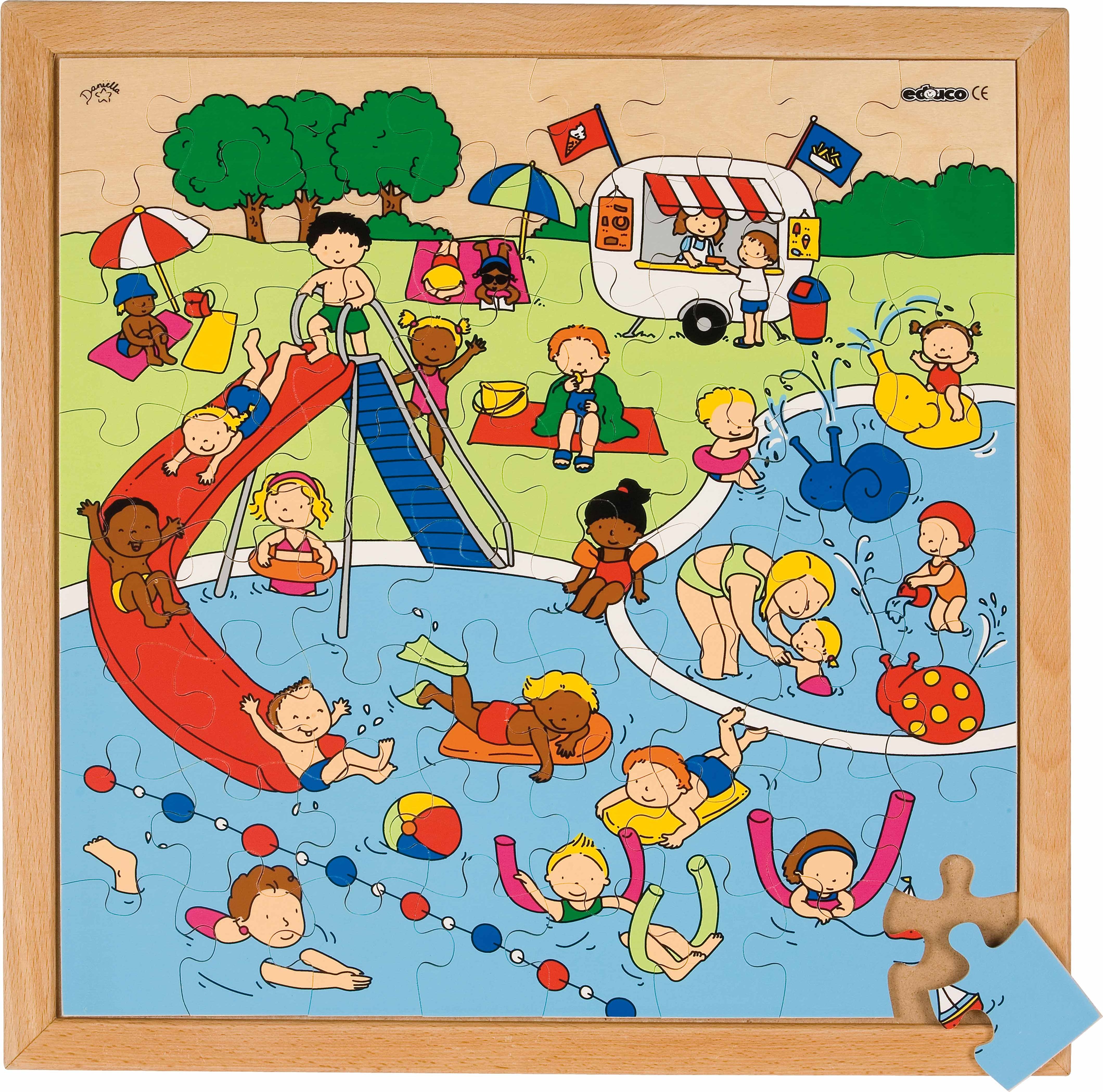 Educo E522618 Recreation puzzle - swimming pool - obrázek 1