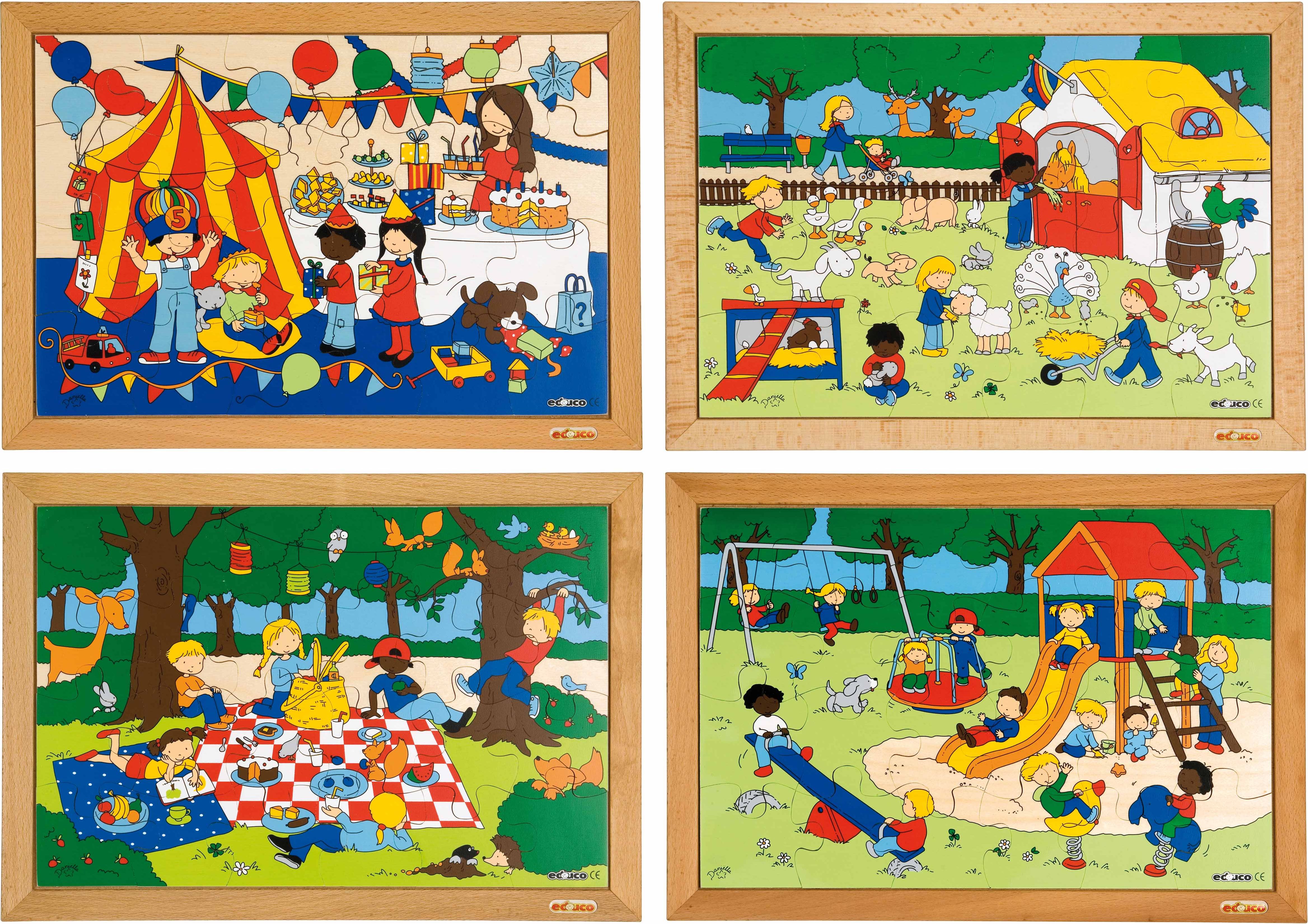 Educo E522627 Children's activities puzzles - set of 4 - obrázek 1