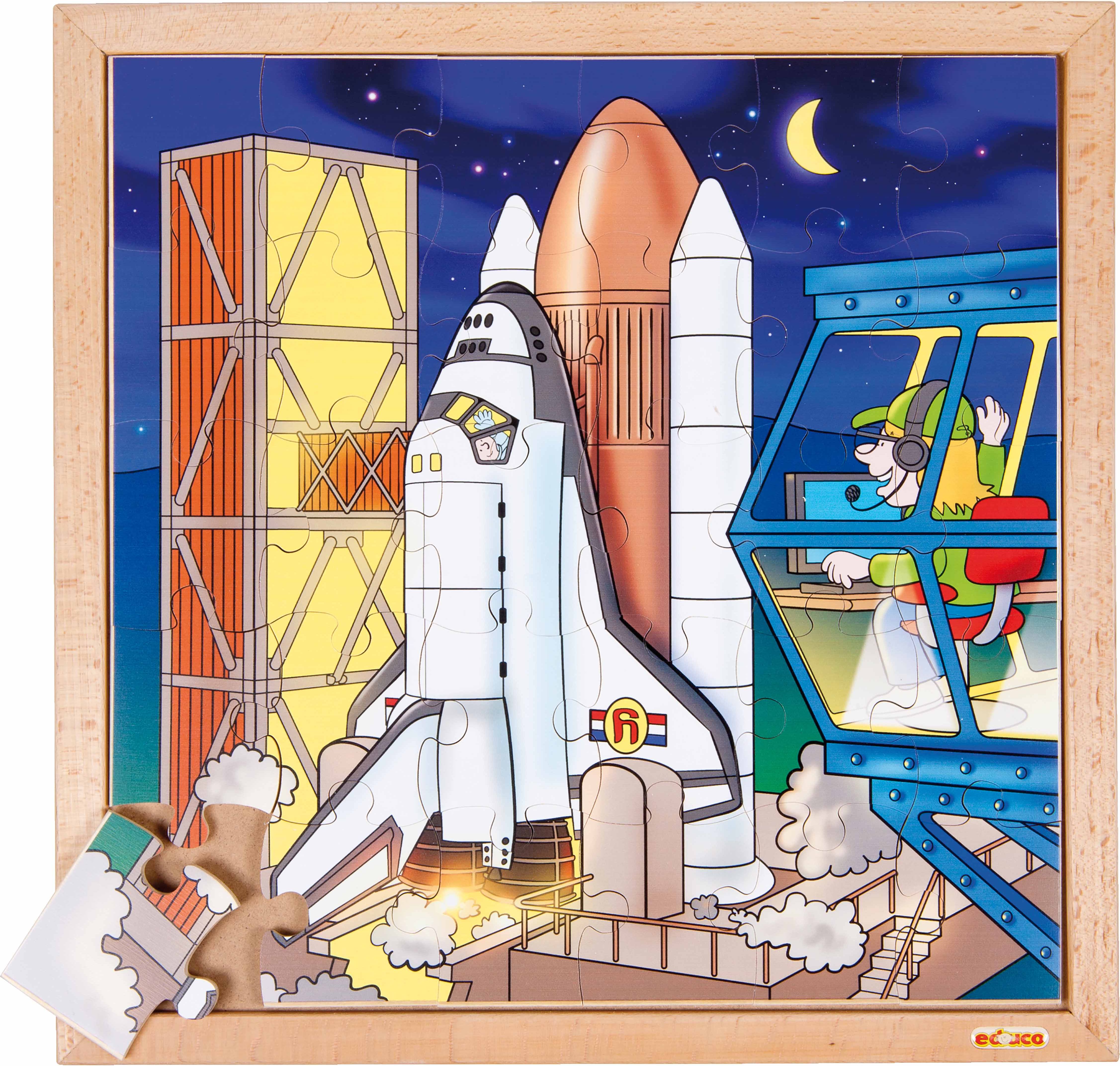 Educo E523229 Astronautics puzzle - rocket - obrázek 1