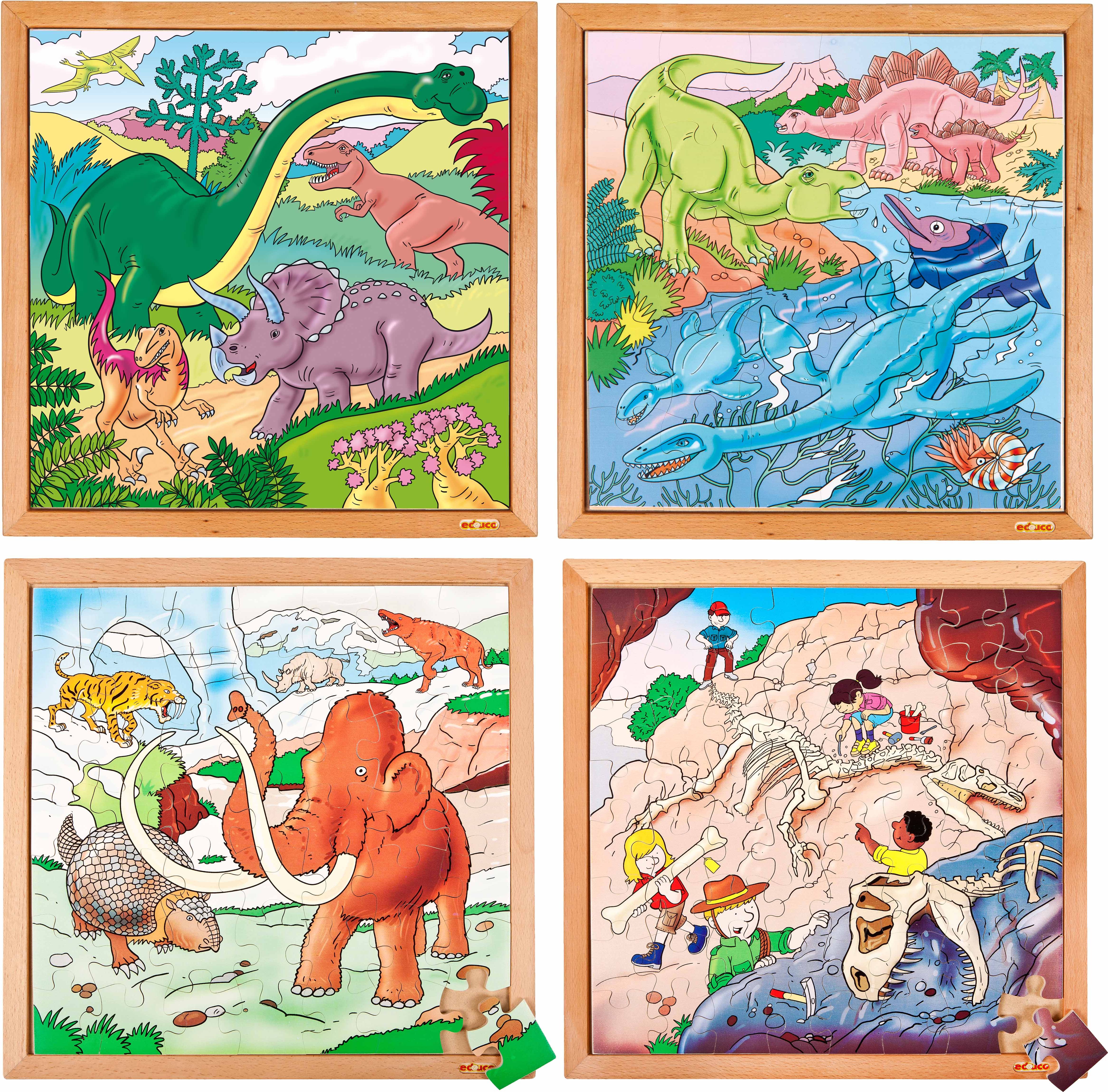 Educo E523243 Dino puzzles - set of 4 - obrázek 1