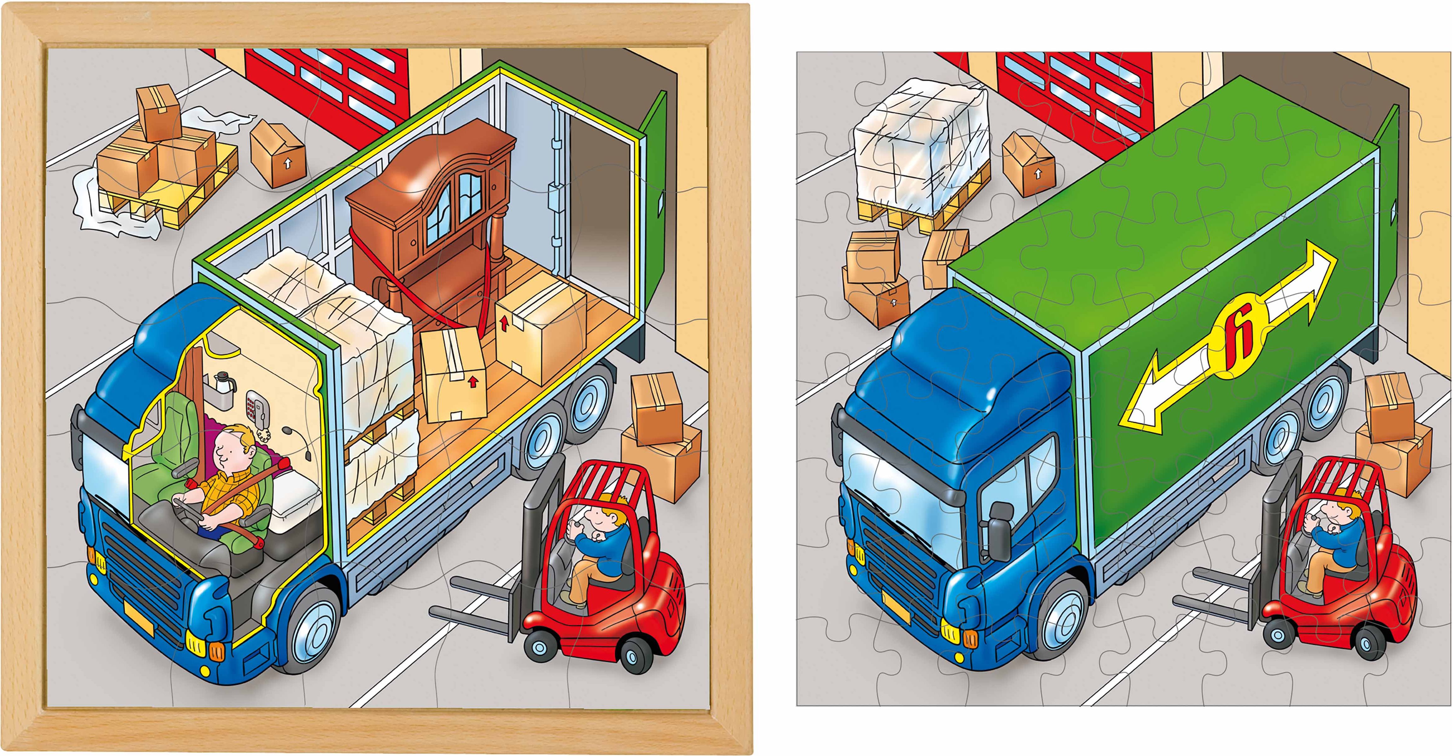 Educo E523252 Puzzle in 2 layers - truck - obrázek 1