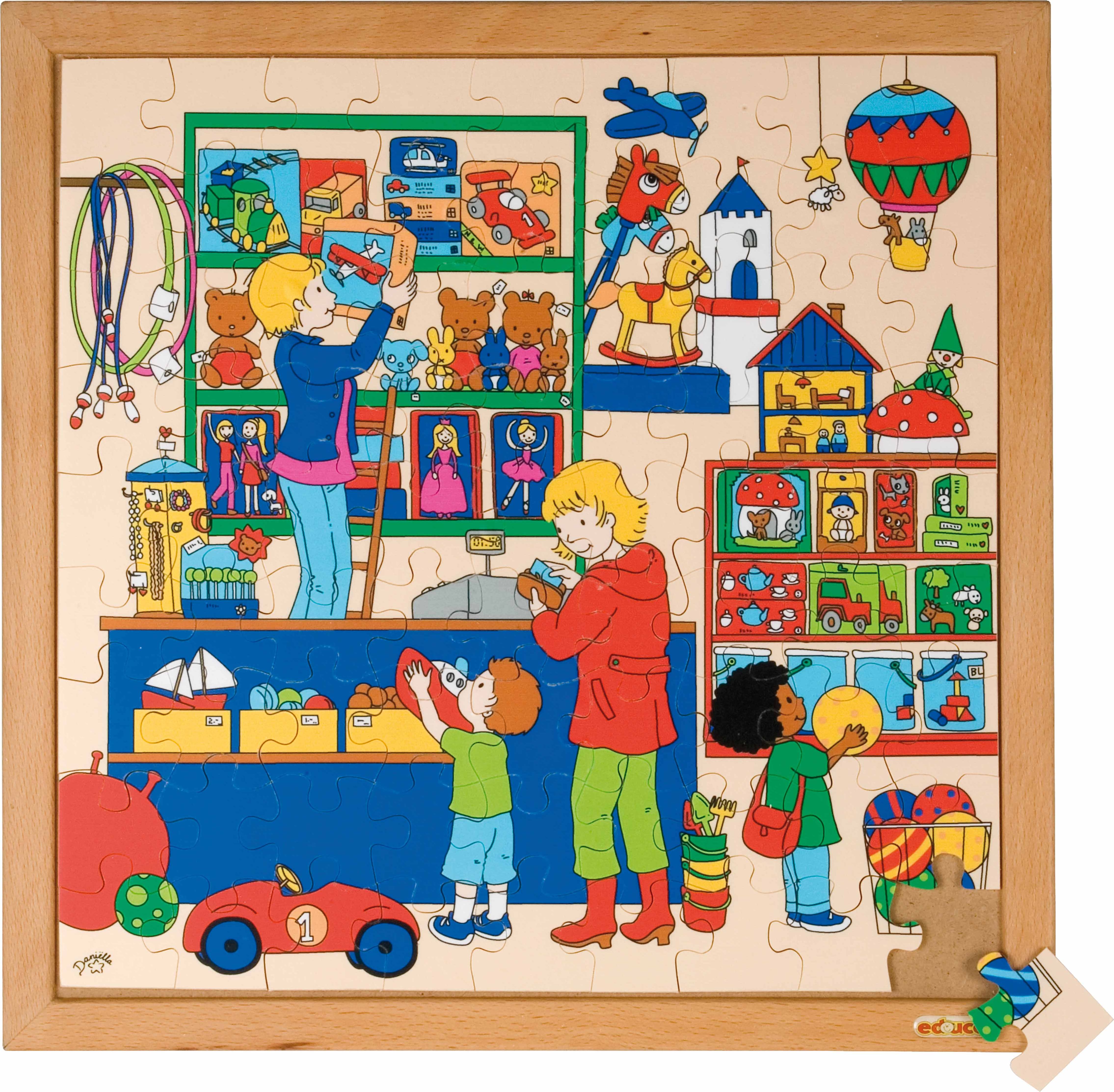 Educo E522164 Puzzle - nakupování  - hračkářství - obrázek 1