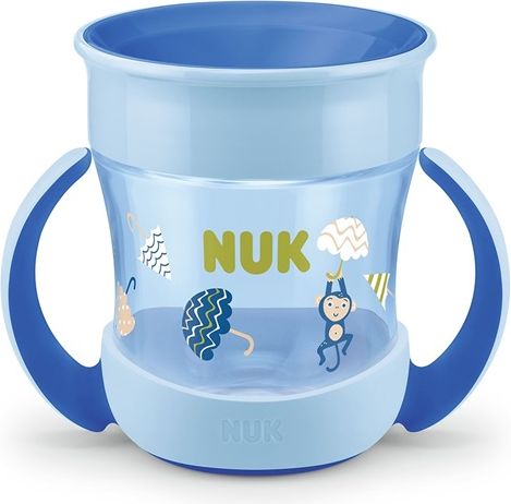 NUK | NUK | Dětský hrníček Mini Magic NUK 360° s víčkem modrý | Modrá | - obrázek 1