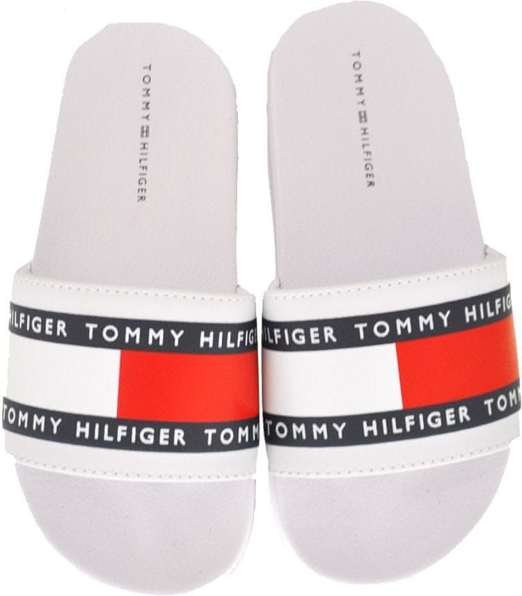 Tommy Hilfiger chlapecké pantofle T3B0-30758-0905100 36, bílá - obrázek 1