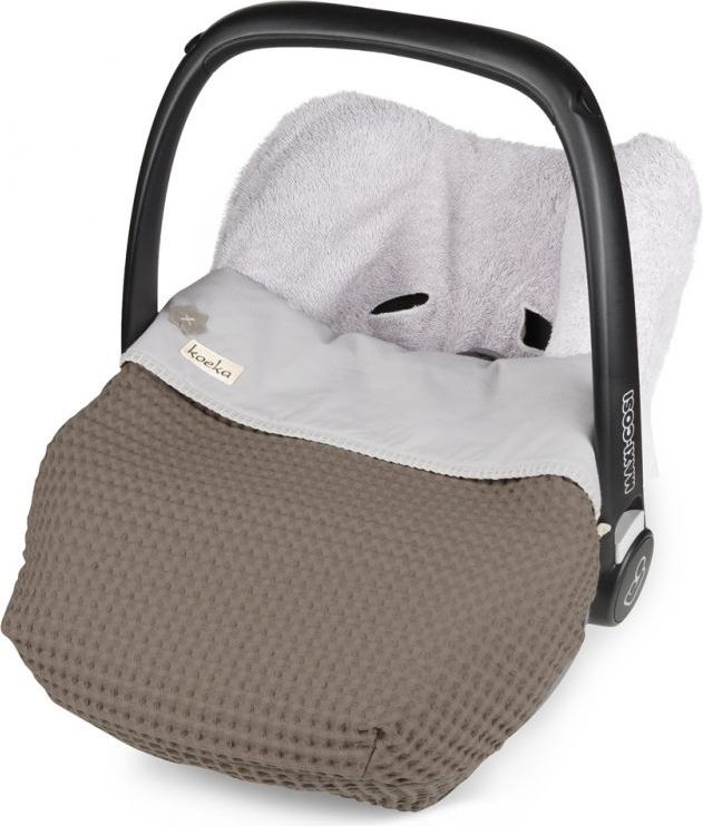 Nánožník na autosedačku Koeka Antwerp Taupe/Silver grey - obrázek 2