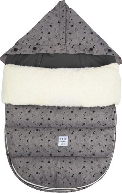 7 A.M. ENFANT Fusak LambPOD 7AM Enfant Grey Stars - obrázek 1