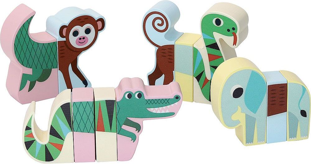 Dřevěné magnetické puzzle zvířátka Jungle Vilac Zelená 2020 - obrázek 2