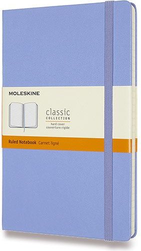Moleskine Zápisník - tvrdé desky nebesky modrý A5, 120 listů  linkovaný - obrázek 1