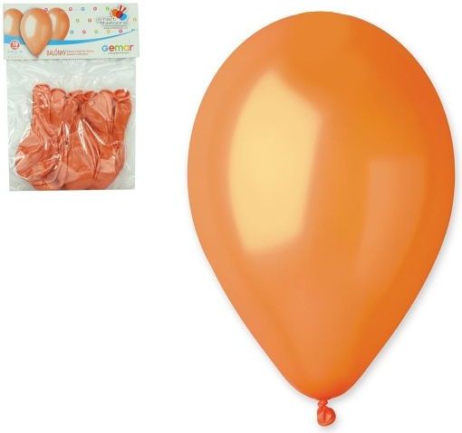 Balónky METAL 10ks oranžové - obrázek 1