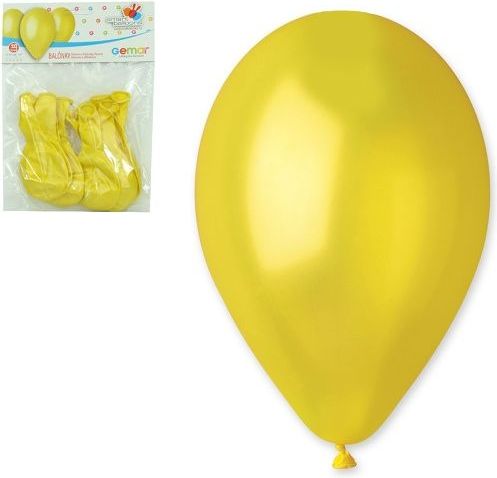 Balónky METAL 10ks žluté - obrázek 1