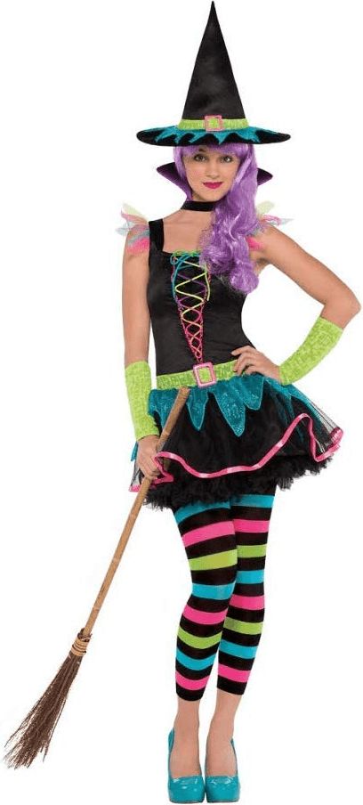 Dívčí kostým Neonová čarodějnice - obrázek 1