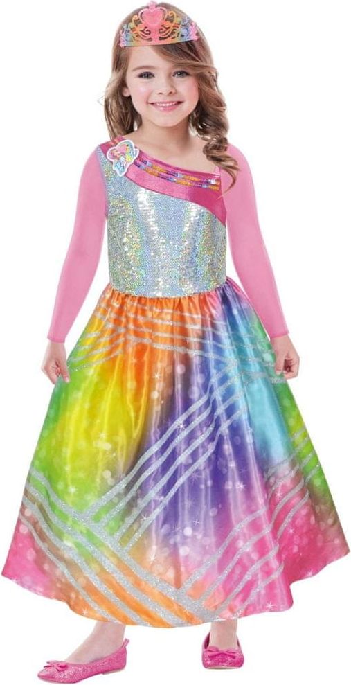 Barbie Dívčí kostým Duhová princezna - obrázek 1